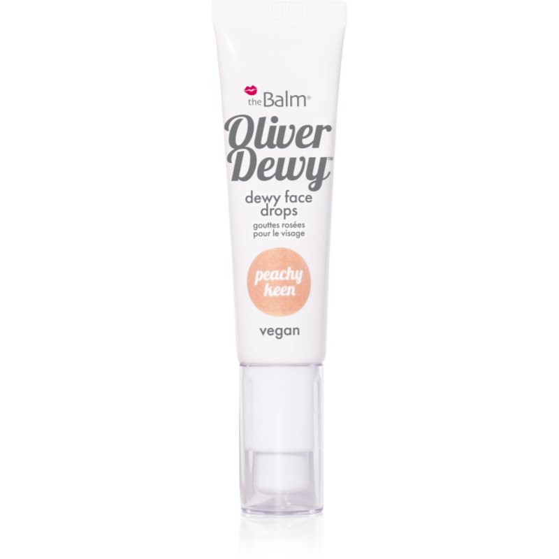 theBalm Oliver Dewy Face Drops iluminator lichid culoare Peachy Keen 28 ml