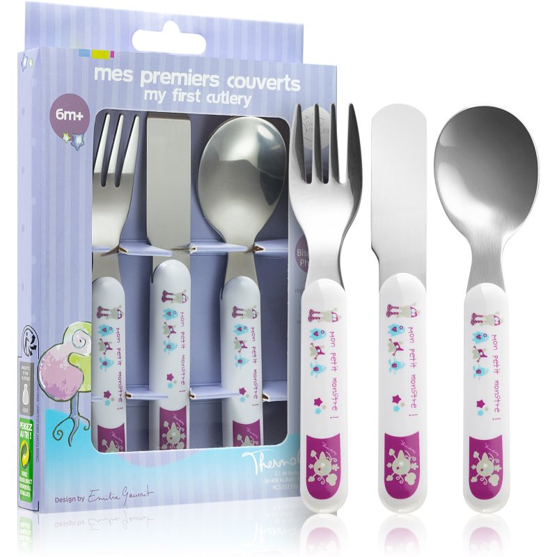 Thermobaby Dishes & Cutlery tacâmuri pentru copii Monster 3 buc