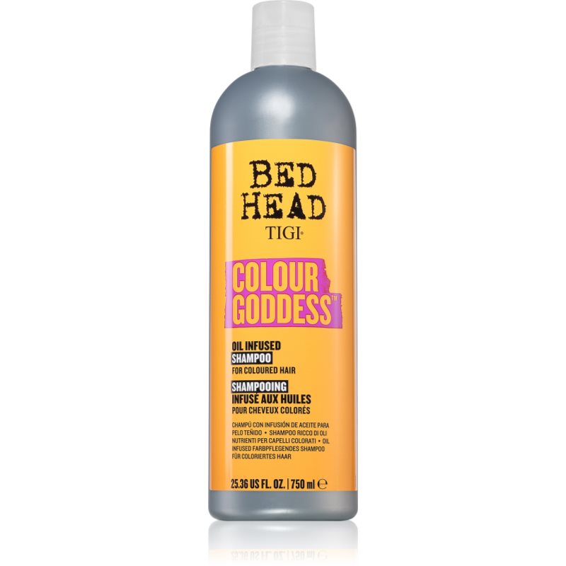 TIGI Bed Head Colour Goddess sampon pe baza de ulei pentru par vopsit sau suvitat 750 ml
