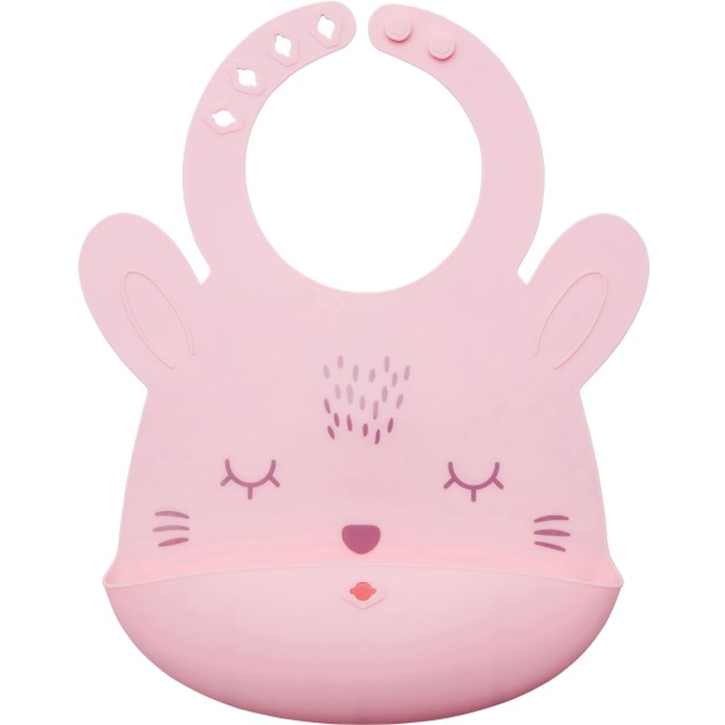 Tiny Twinkle Silicone Roll-up Bibs bavețică Rose Bunny 4m+ 1 buc