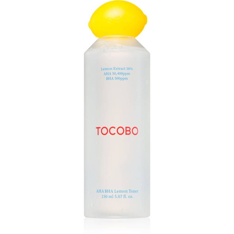 TOCOBO AHA BHA Lemon Toner solutie tonica cu efect de iluminare pentru uniformizarea nuantei tenului 150 ml