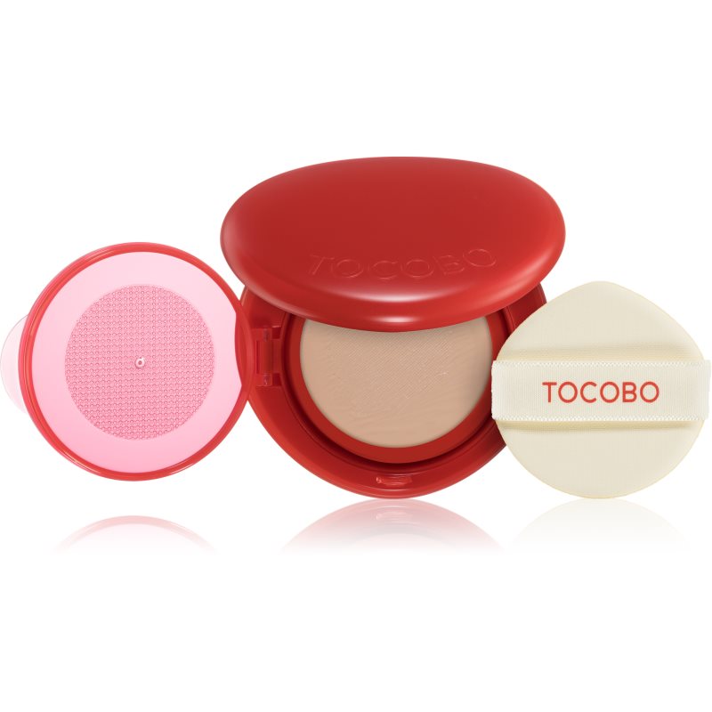 TOCOBO Apple Dewy Fit Cushion burete cu machiaj de lungă durată SPF 50+ culoare 21W Vanilla 15 g