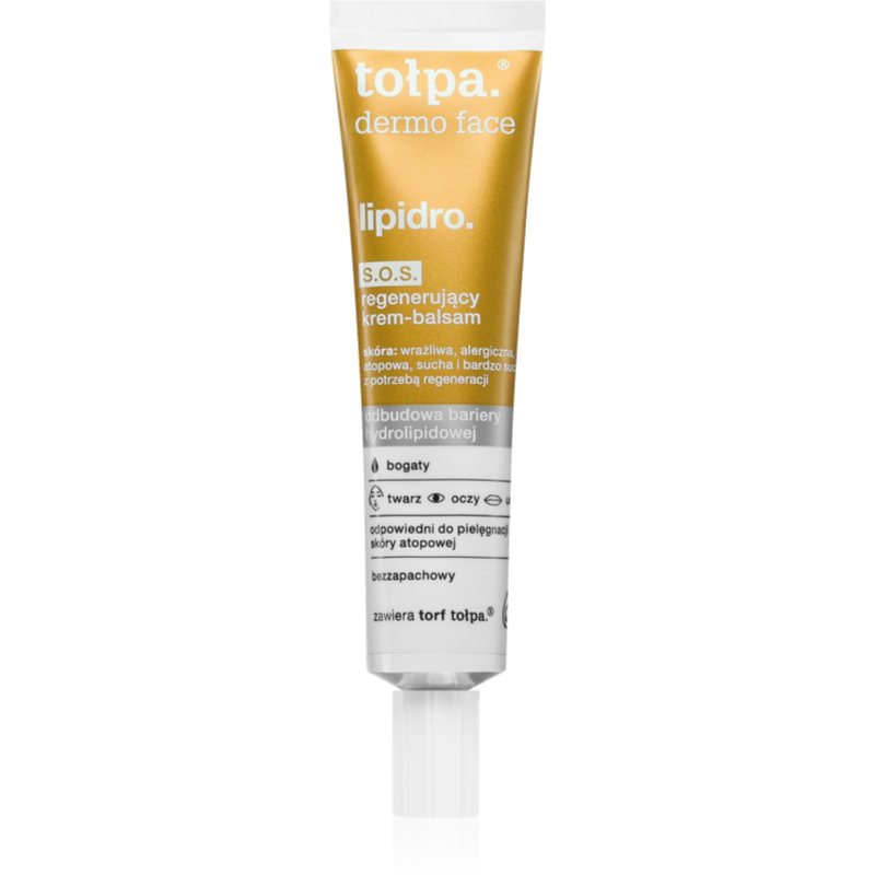 Tołpa Dermo Face Lipidro balsam regenerator pentru fata si zonele sensibile ale pielii 40 ml