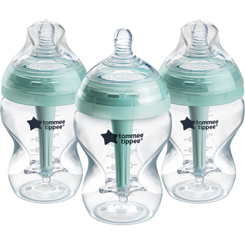 Tommee Tippee Advanced Anti-Colic biberon pentru sugari anti-colici cu autosterilizare Slow Flow 0m+ 3x260 ml