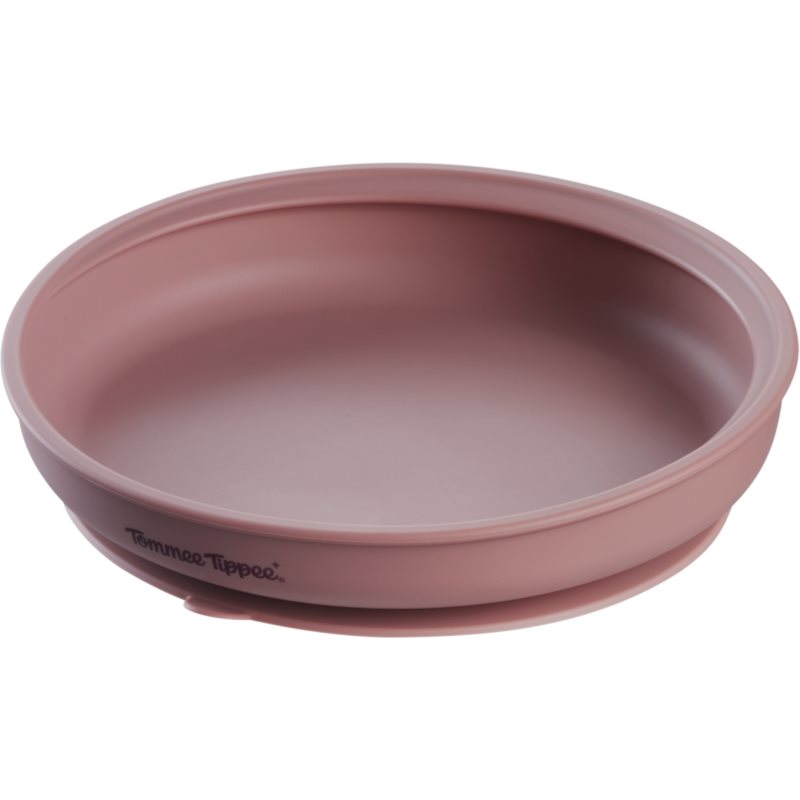 Tommee Tippee EasiStick™ Silicone Weaning Plate farfurie cu ventuză 4m+ Pink 1 buc