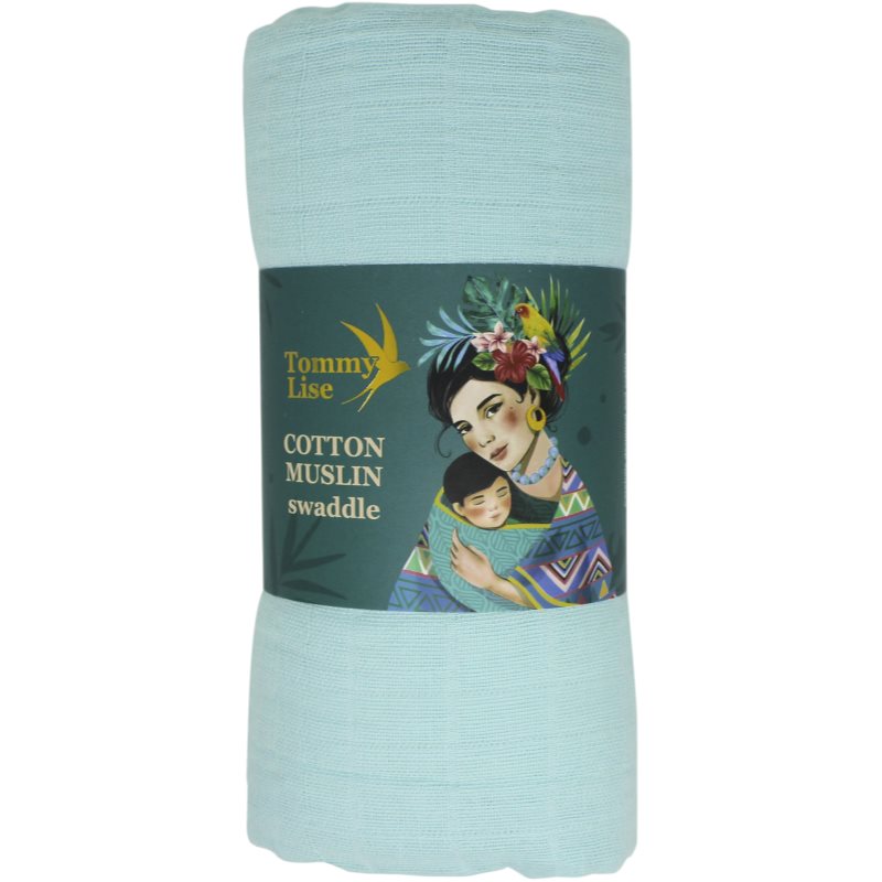 Tommy Lise Muslin Swaddle Dreamy Blue scutec de bumbac