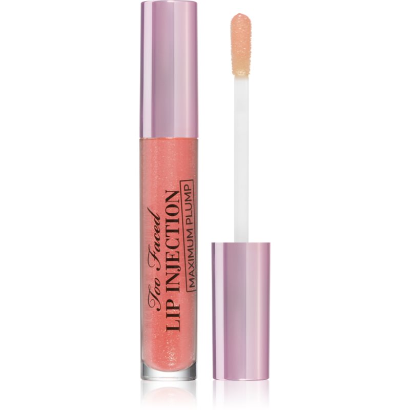 Too Faced Lip Injection Maximum Plump Extra Strength Lip Plumper Gloss luciu de buze rezistent și extra volum culoare Cotton Candy Kisses 4 g