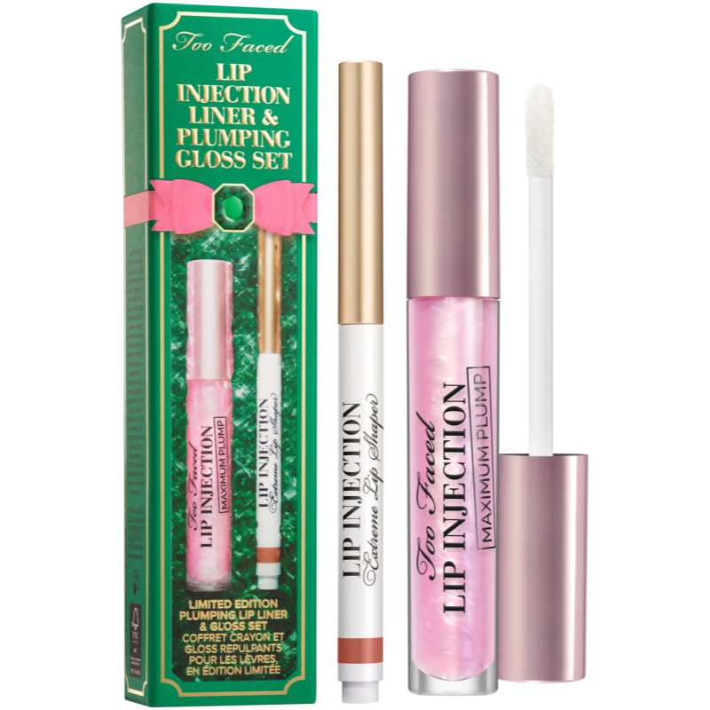 Too Faced Lip Injection Liner & Plumping Gloss Set set cadou de buze Original