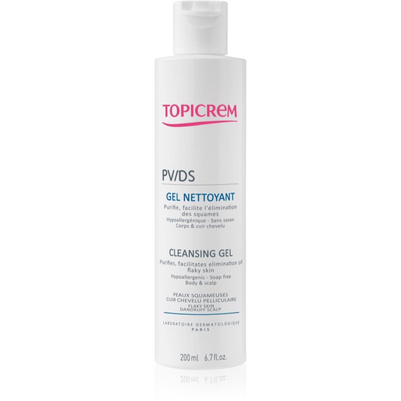 Topicrem PV/DS Cleansing Gel gel de curățare pentru corp și scalp 200 ml