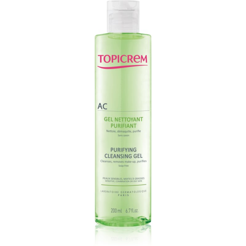 Topicrem AC Purifying Cleansing Gel gel de curatare pentru ten sensibil 200 ml