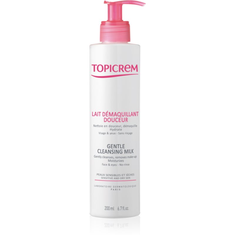 Topicrem UH FACE Gentle Cleansing Milk lapte demachiant delicat pentru ten uscat și sensibil 200 ml