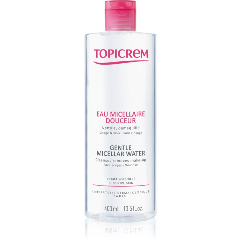 Topicrem UH FACE Gentle Micellar Water apă micelară pentru curățare blânda pentru piele si ochi sensibili 400 ml