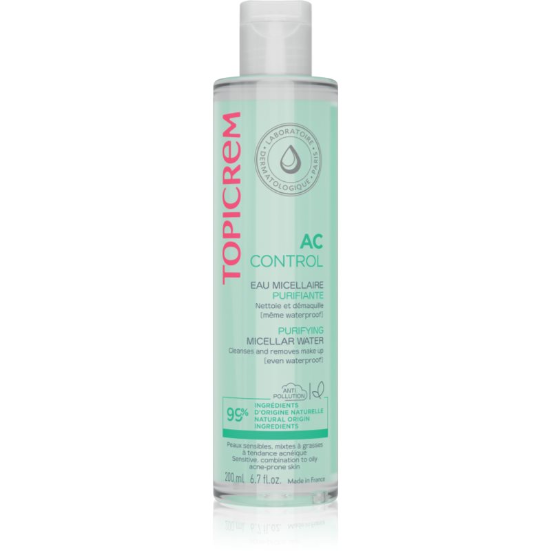 Topicrem AC Purifying Micellar Water apa pentru curatare cu particule micele pentru tenul gras, predispus la acnee 200 ml