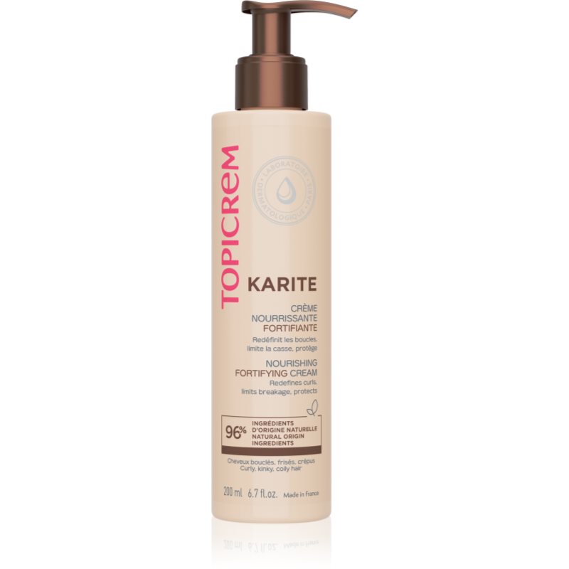 Topicrem KARITÉ Nourishing Fortifying Cream crema pentru definire pentru par ondulat si cret 200 ml