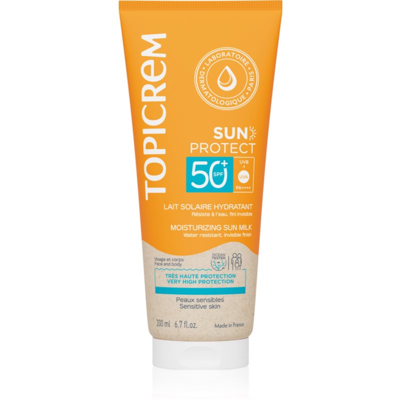 Topicrem Sun Protect Moisturizing Sun Milk SPF50+ lotiune hidratanta SPF 50+ 200 ml