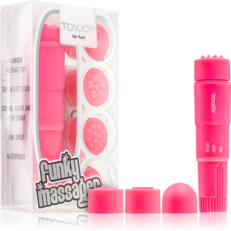 Toyjoy Funky Massager stimulator și vibrator pink 9,5 cm