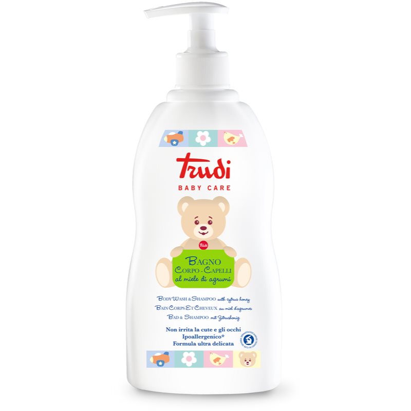 Trudi Baby Care lapte de baie pentru copii și șampon de miere și citrice