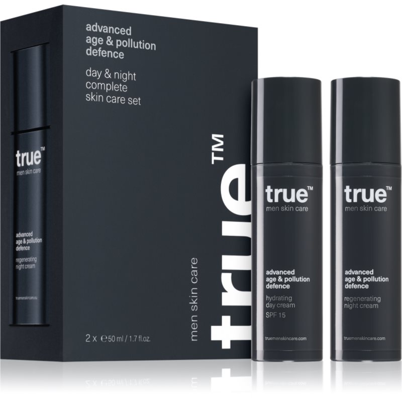 True Men Skin Care Day & Night Complete Skin Care Set Set Pentru Ingrijirea Pielii Ziua Si Noaptea Pentru Barbati