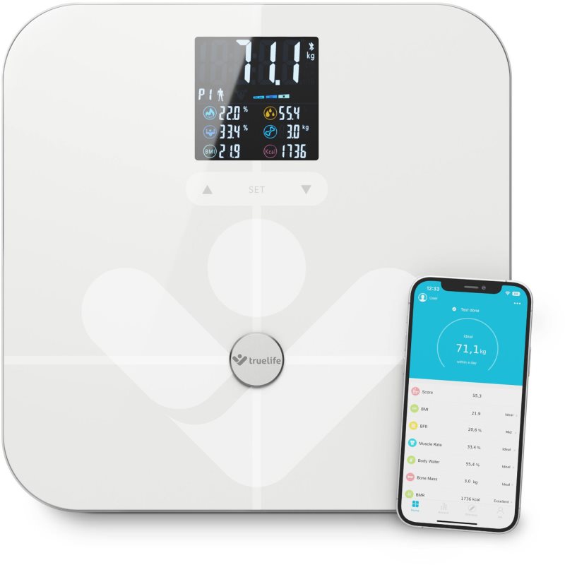 TrueLife FitScale W7 BT cântar de persoane White 1 buc