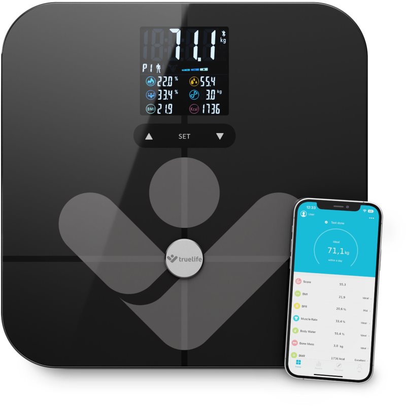 TrueLife FitScale W7 BT cântar de persoane Black 1 buc