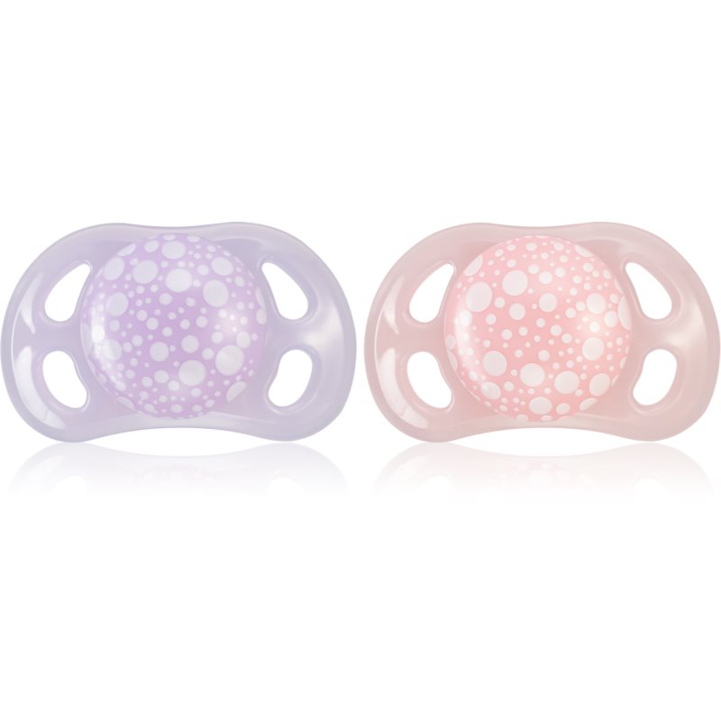 Twistshake Orthodontic 0-6m suzetă Pink+Purple 2 buc