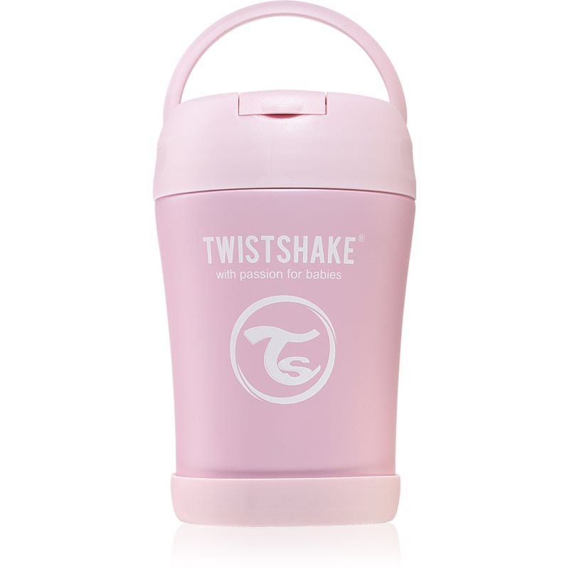 Twistshake Stainless Steel Food Container Pink termos pentru mâncare 350 ml