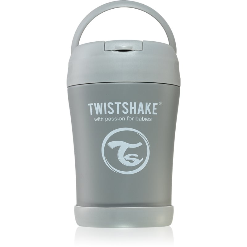 Twistshake Stainless Steel Food Container Grey termos pentru mâncare 350 ml