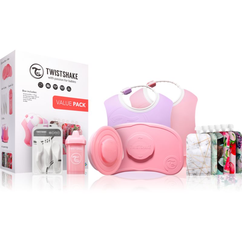 Twistshake Tableware Set for Girl serviciu de masă pentru copii pentru copii Pink