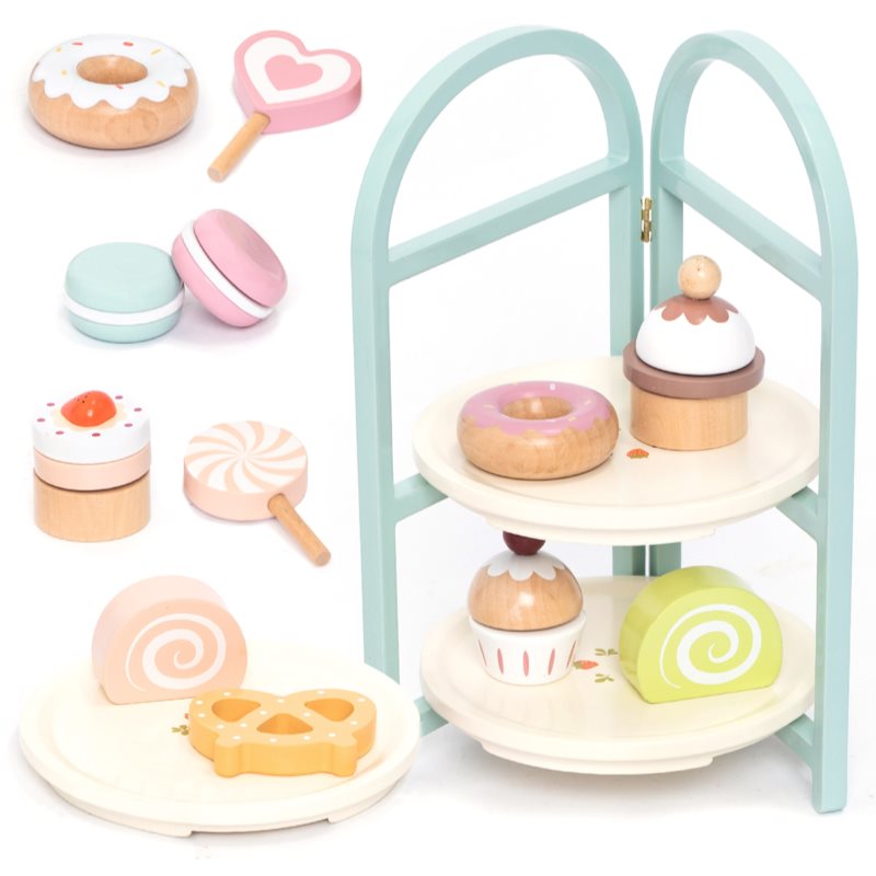 UMU Toys Dessert set jucărie cu activități din lemn 3y+