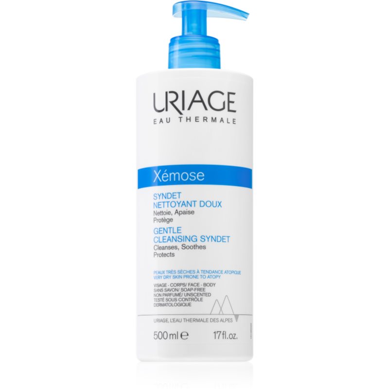 Uriage Xémose Gentle Cleansing Syndet gel crema restorativ pentru curatare delicata pentru piele uscata spre atopica 500 ml