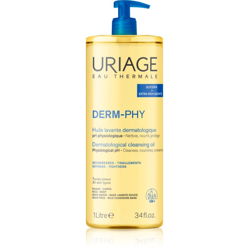 Uriage DERM-PHY Dermatological Cleansing Oil gel de dus hranitor 1000 ml