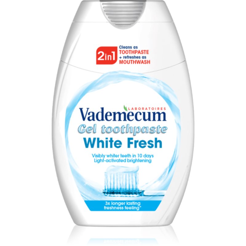 Vademecum 2 in1 White Fresh pasta de dinti si apa de gura 2 în 1 cu efect de albire 75 ml