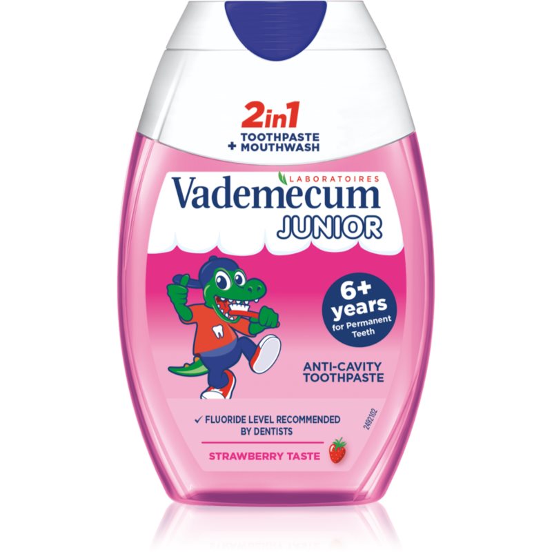Vademecum Junior 2 in 1 pasta de dinti si apa de gura 2 în 1 pentru copii 6 + ani 75 ml
