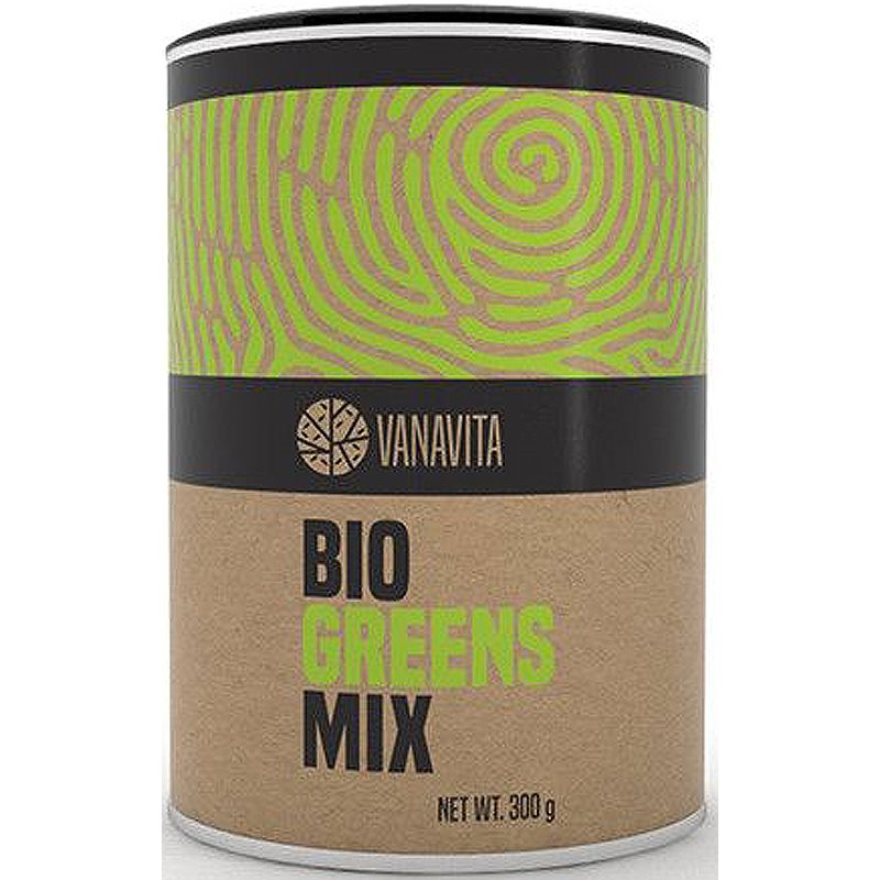 VanaVita Greens Mix Organic pulbere pentru pregătirea băuturilor pentru detoxificare 300 g