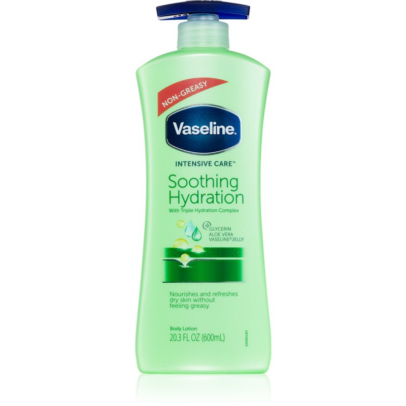 Vaseline Intensive Care lapte de corp calmant cu pompa Aloe Fresh 600 ml