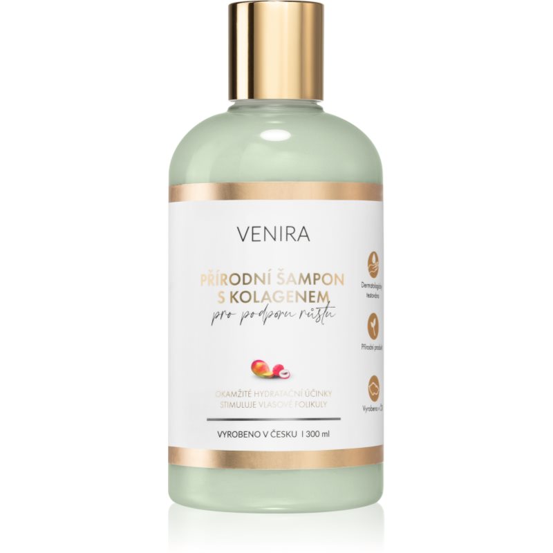 Venira Shampoo for Hair Growth sampon natural cu colagen cu parfum Mango-Lychee 300 ml