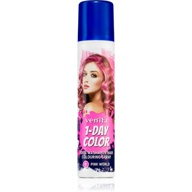 Venita 1-Day Color spray colorat pentru păr culoare No. 8 - Pink World 50 ml