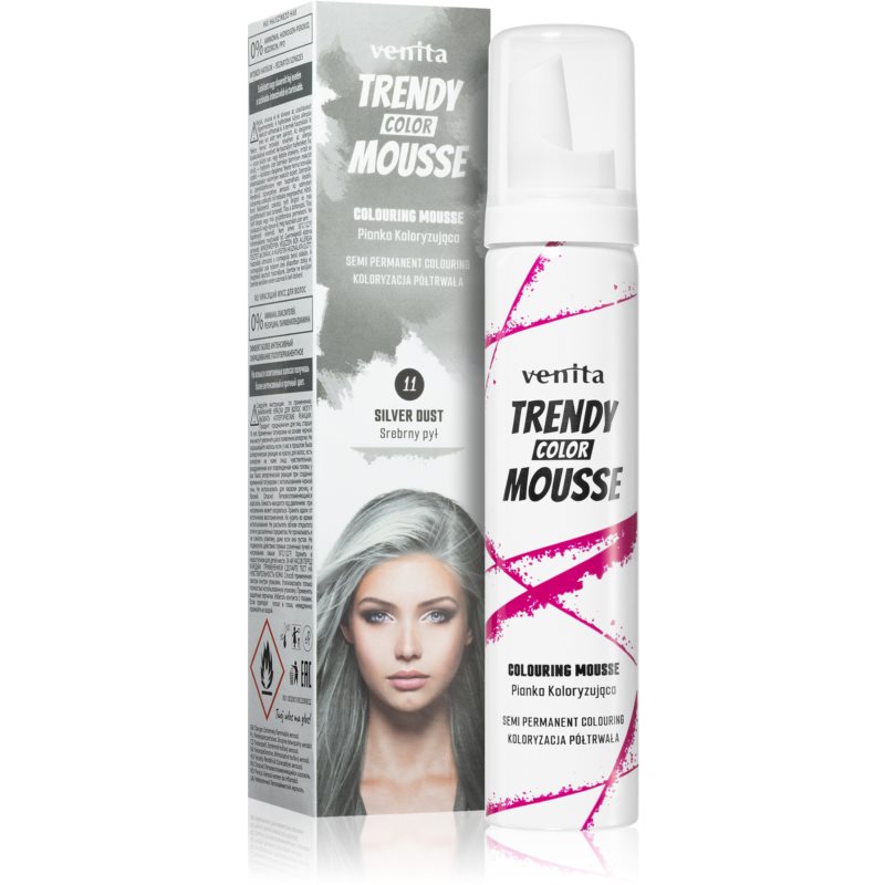 Venita Trendy Color Mousse styling colour mousse ammonia-free shade No. 11 - Silver Dust 75 ml