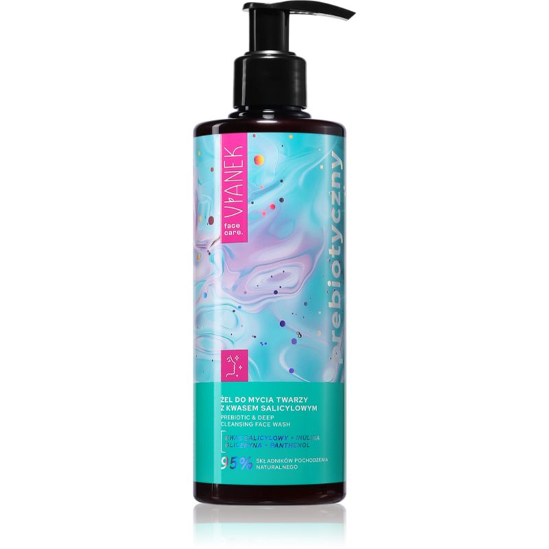 Vianek Prebiotic Deep Cleansing gel intens pentru curatare cu probiotice pentru ten mixt 300 ml