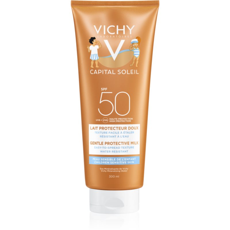 Vichy Capital Soleil Gentle Milk Lapte de protecție pentru copii pentru fata si corp SPF 50 300 ml