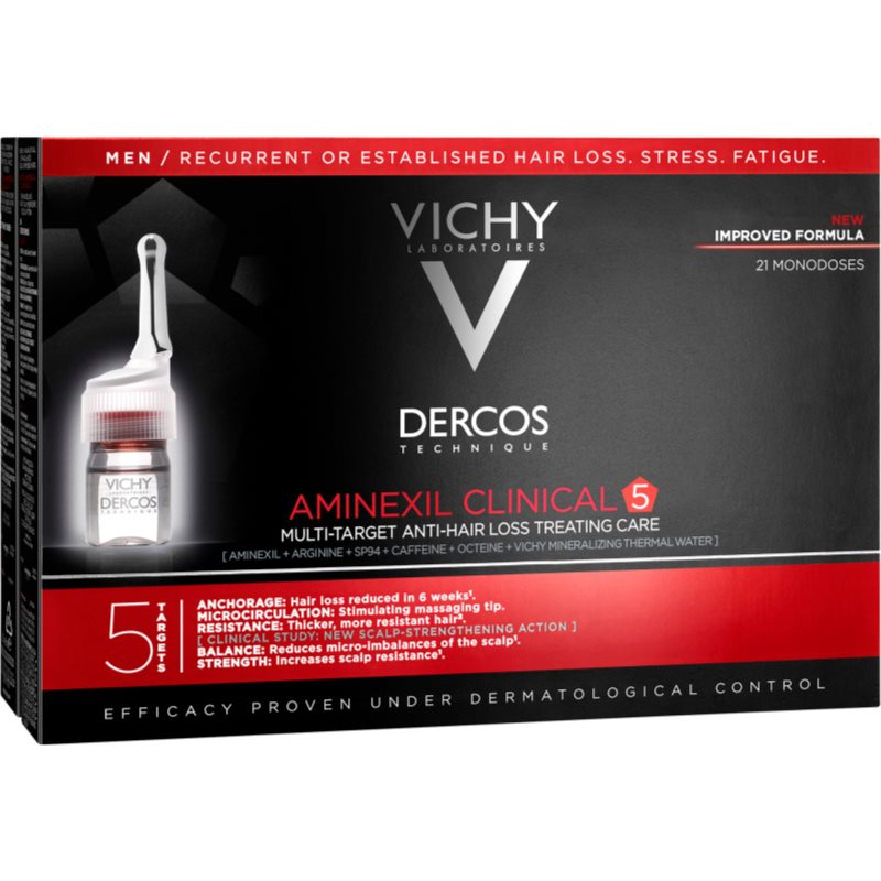 Vichy Dercos Aminexil Clinical 5 Tratament Impotriva Caderii Parului Pentru Barbati 21 X 6 Ml