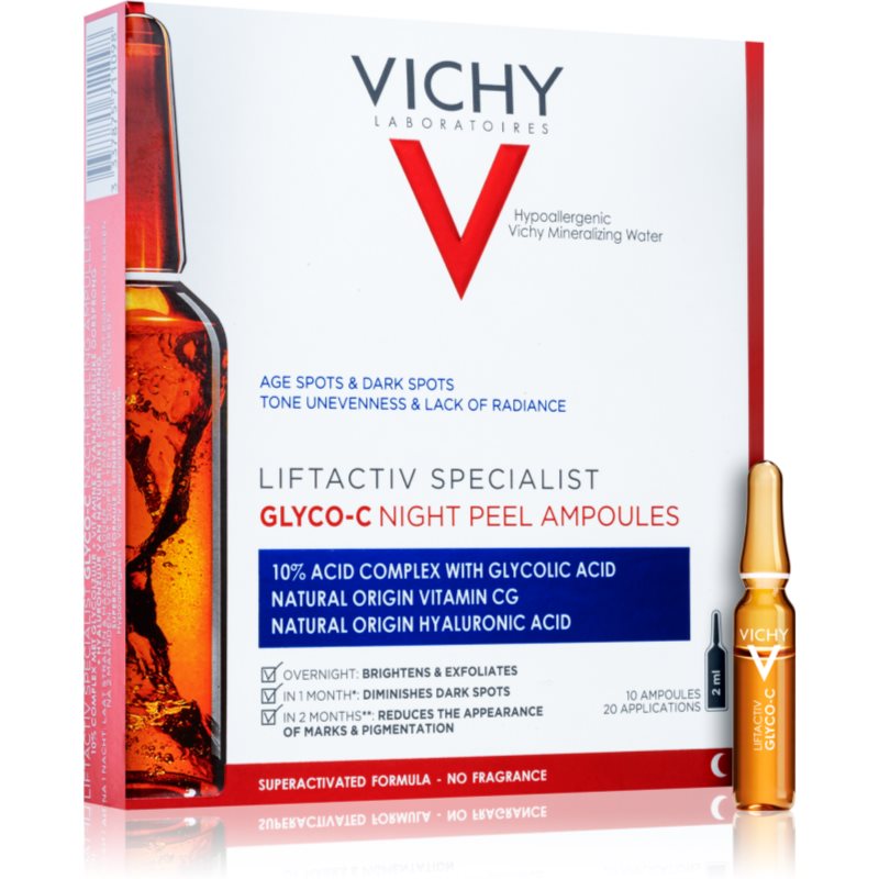 Vichy Liftactiv Specialist Glyco-c Fiole Impotriva Pigmentarii Pentru Noapte 10 X 2 Ml