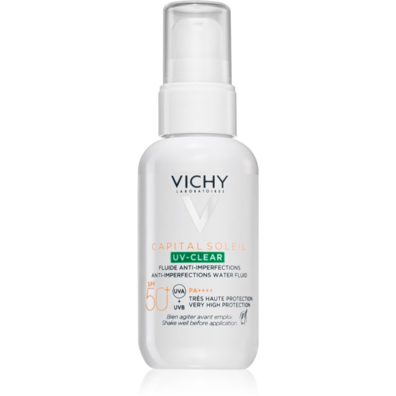 Vichy Capital Soleil UV- Clear ingrijire anti-rid pentru tenul gras, predispus la acnee SPF 50+ 40 ml