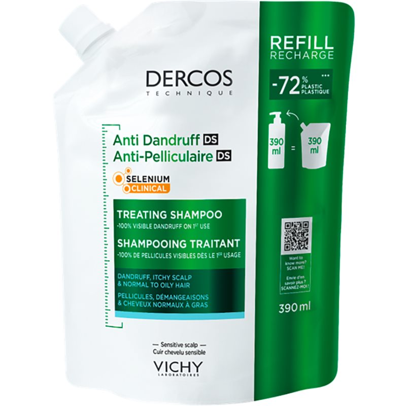 Vichy Dercos Anti-Dandruff sampon anti-matreata pentru par normal spre gras 390 ml