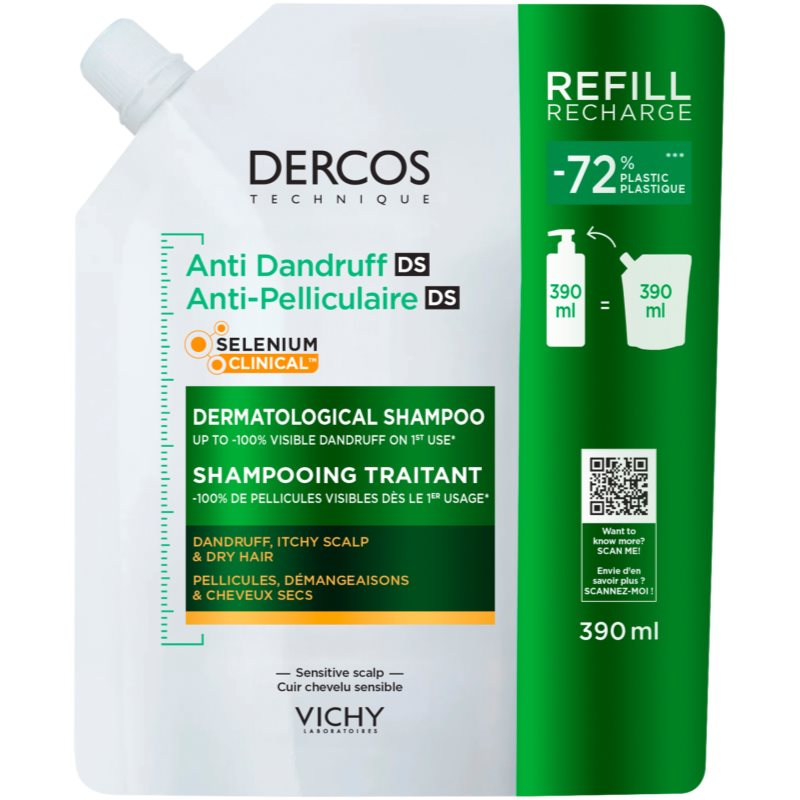 Vichy Dercos Anti-Dandruff sampon anti-matreata pentru par uscat 390 ml
