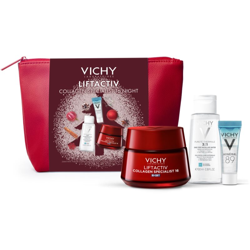 Vichy Liftactiv Collagen Specialist 16 Night Set set cadou de Crăciun pentru un efect anti-rid complet
