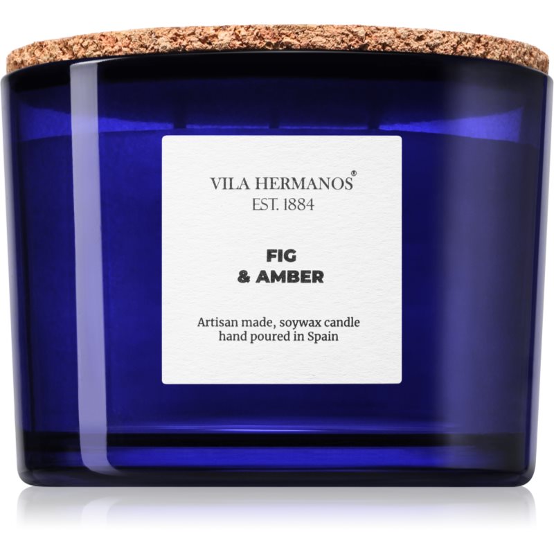 Vila Hermanos Apothecary Cobalt Blue Fig & Amber lumânare parfumată 350 g