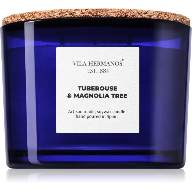 Vila Hermanos Apothecary Cobalt Blue Tuberose & Magnolia Tree lumânare parfumată 350 g