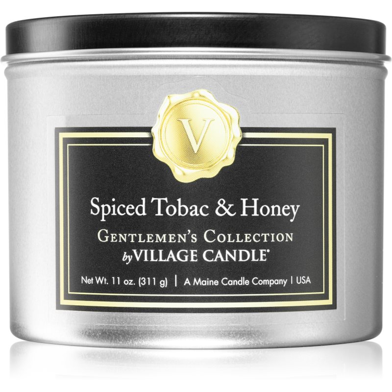 Village Candle Gentlemen's Collection Spiced Tobac & Honey lumânare parfumată în placă 311 g