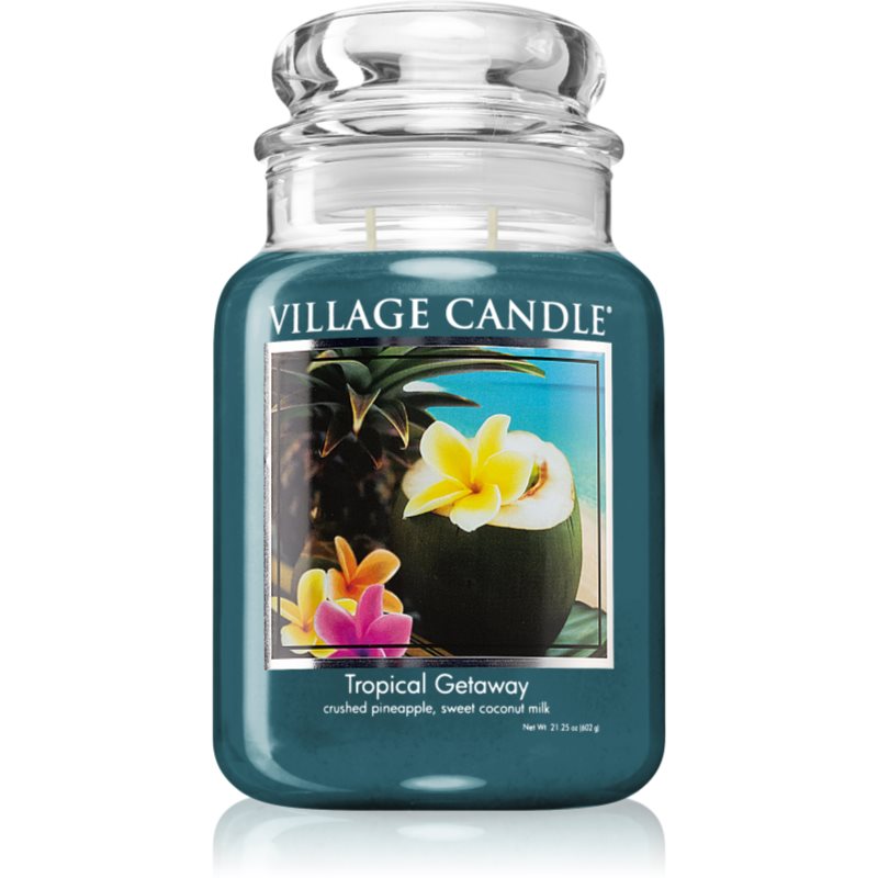 Village Candle Tropical Gateway lumânare parfumată (Glass Lid) 602 g